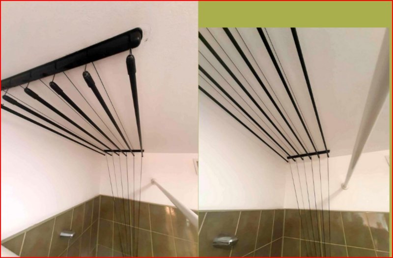 Monter suszarki sufitowej do suszenia ubrań. - 02