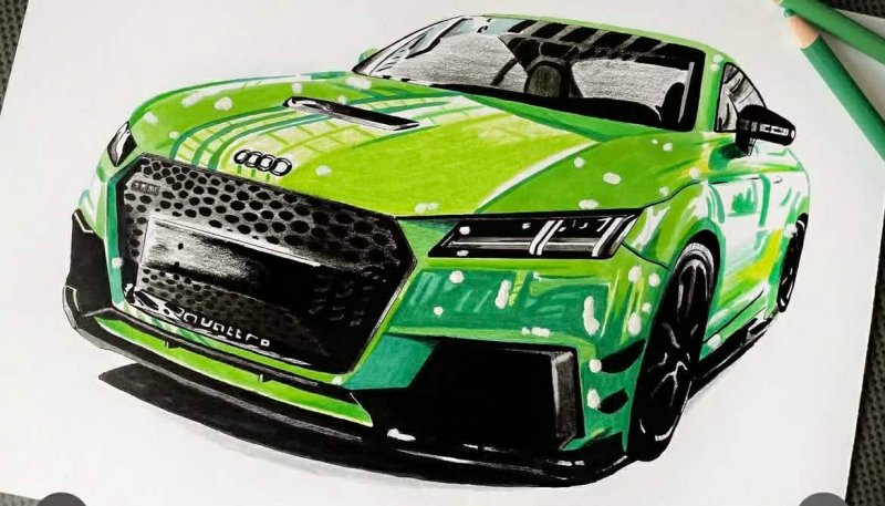 Rysunek samochodu, motoryzacja, na prezent,auto,h - 02