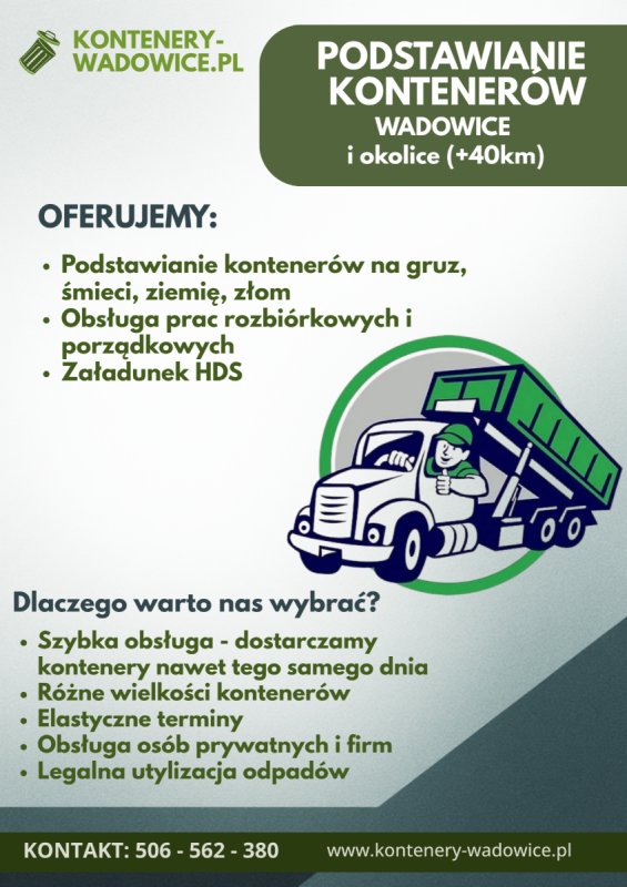 Kontener na gruzu i odpady Andrychów/Zator/Wadowic - 06 Kontener na gruzu i odpady Andrychów/Zator/Wadowic - 06