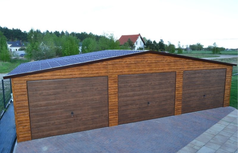 Garaże drewnopodobne i akrylowe 6m x 6m z blachoda - 01