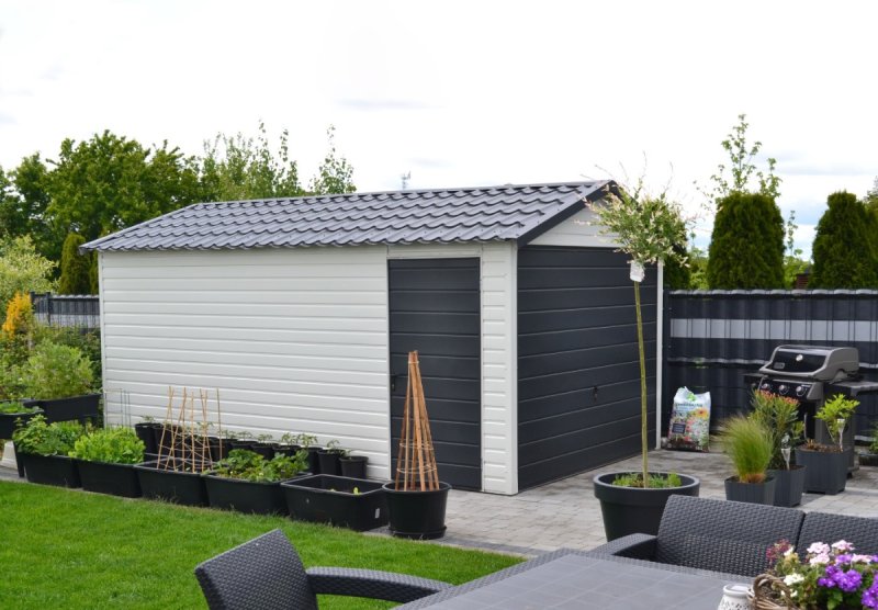 Garaże drewnopodobne i akrylowe 6m x 6m z blachoda - 05