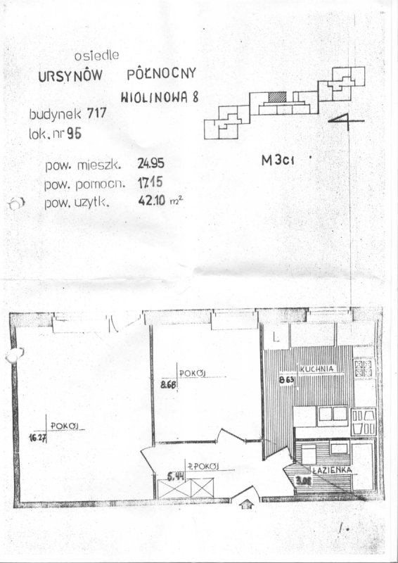 Sprzedam mieszkanie 42.10 m2 Metro Ursynów - 09 Sprzedam mieszkanie 42.10 m2 Metro Ursynów - 09