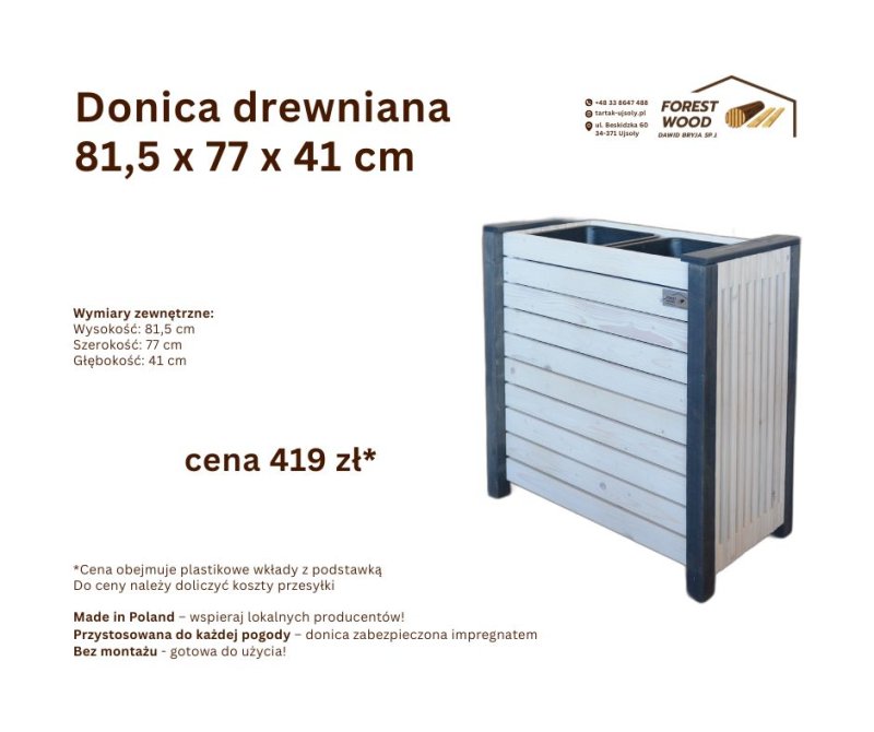 Donica drewniana
