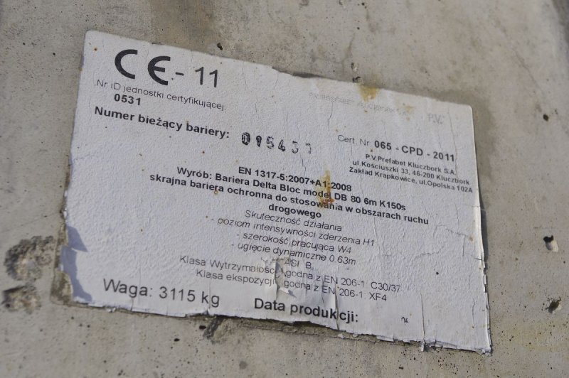 Bariery autostradowe betonowe DB 80 - 01