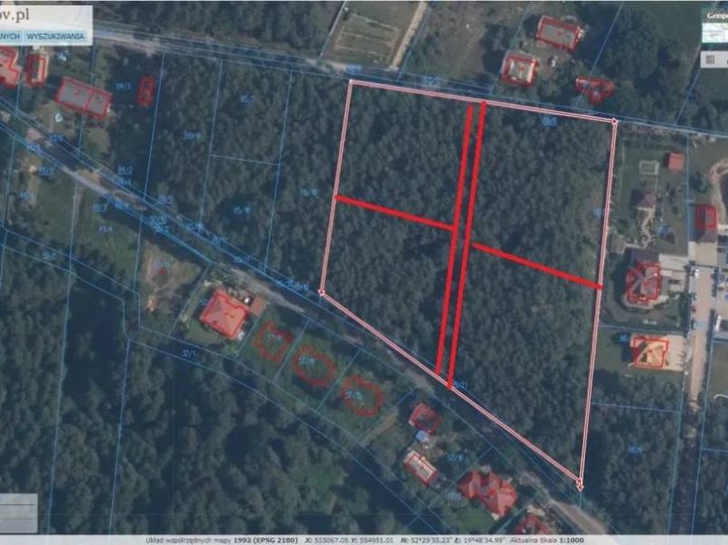 Działki leśne 3000 mkw w okolicy Płocka Liszyno - 01 Działki leśne 3000 mkw w okolicy Płocka Liszyno - 01