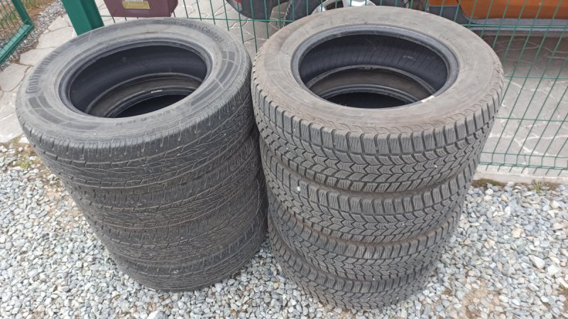 Oddam darmo dwa zestawy opon używanych 215/65 R16