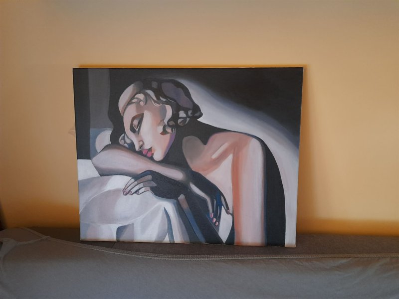 Sprzedam obraz Tamara Łempicka Kobieta Śpiąca - 01 Sprzedam obraz Tamara Łempicka Kobieta Śpiąca - 01