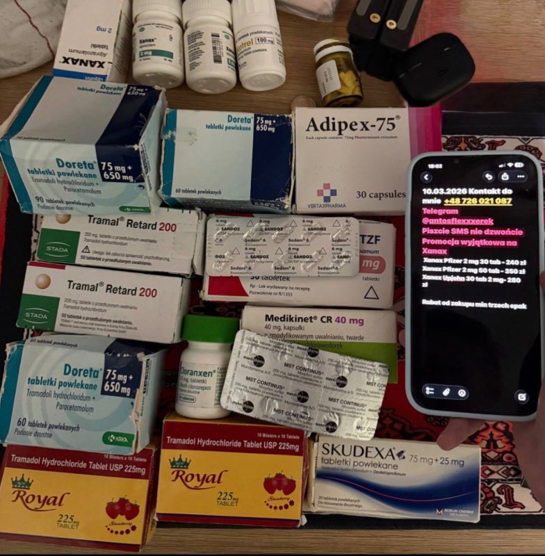 Wielki powrót wyprzedaż leków Xanax,Tramal,Oxy itp