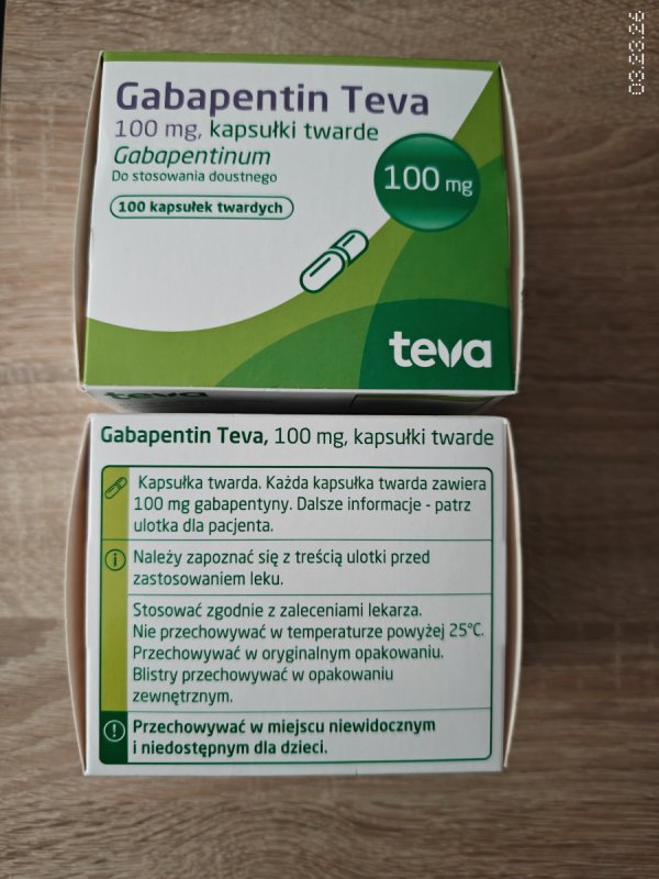 Gabapentin Teva 100mg 2op. po 100szt. - 01 Gabapentin Teva 100mg 2op. po 100szt. - 01