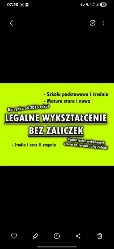 Matura. Legalna matura