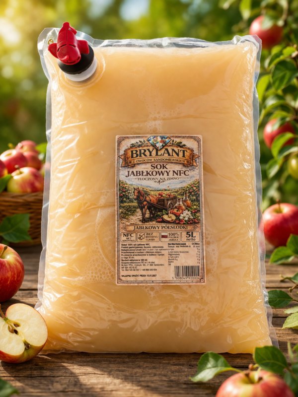 Sok jabłkowy tłoczony 5 l promocja