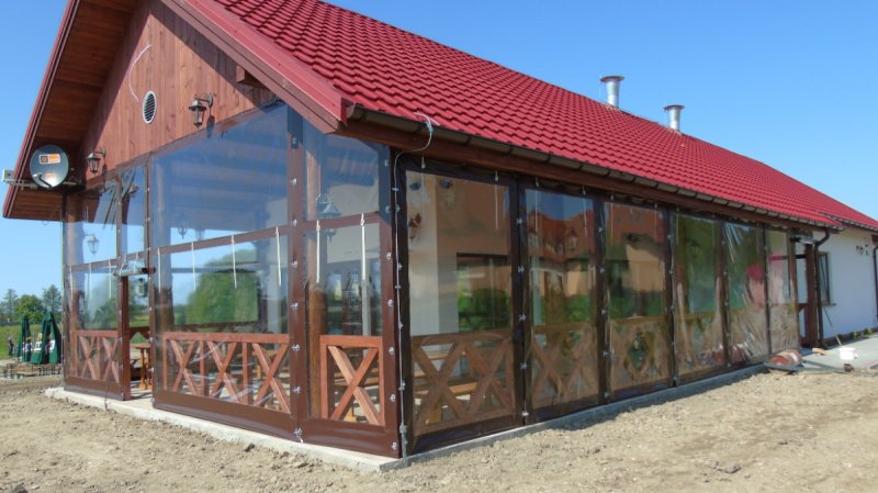 Plandeka na taras na wymiar zabudowa tarasu PVC - 02