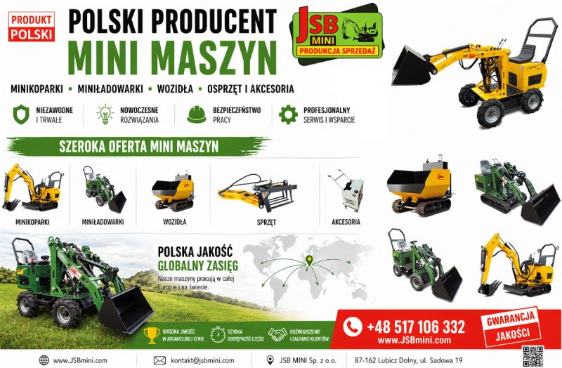 Osprzęt Rolniczy Budowlany Koparki Ładowarki JSB
