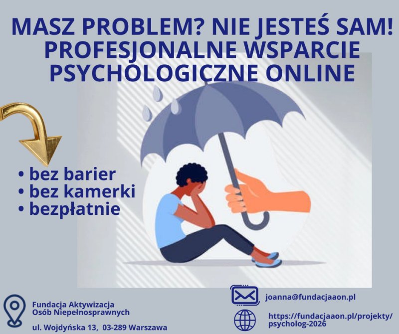 Bezpłatne Profesjonalne Wsparcie Psychologiczne On