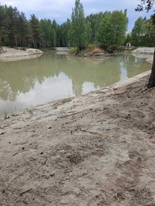 Staw, koparka long, faszyna, prace ziemne - 01 Staw, koparka long, faszyna, prace ziemne - 01