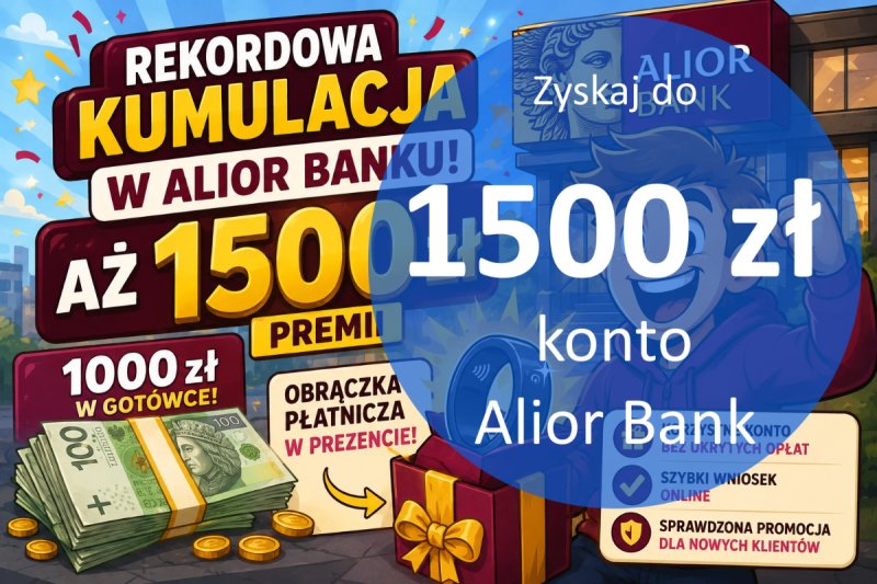 Obrączka płatnicza za 0 zł + do 800 zł premii od A