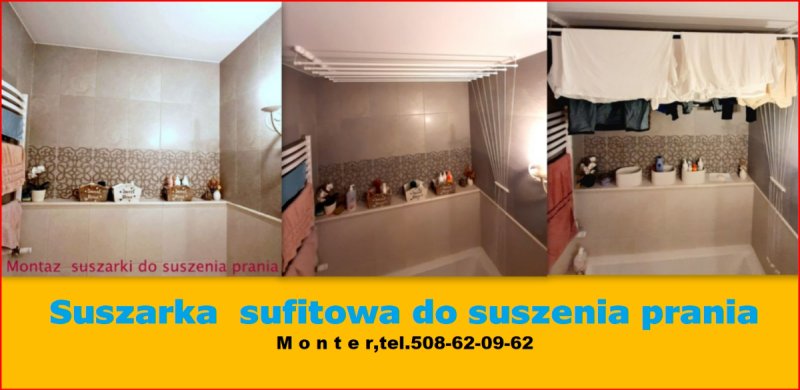 Suszarka podsufitowa,szybki montaż suszarek. - 01