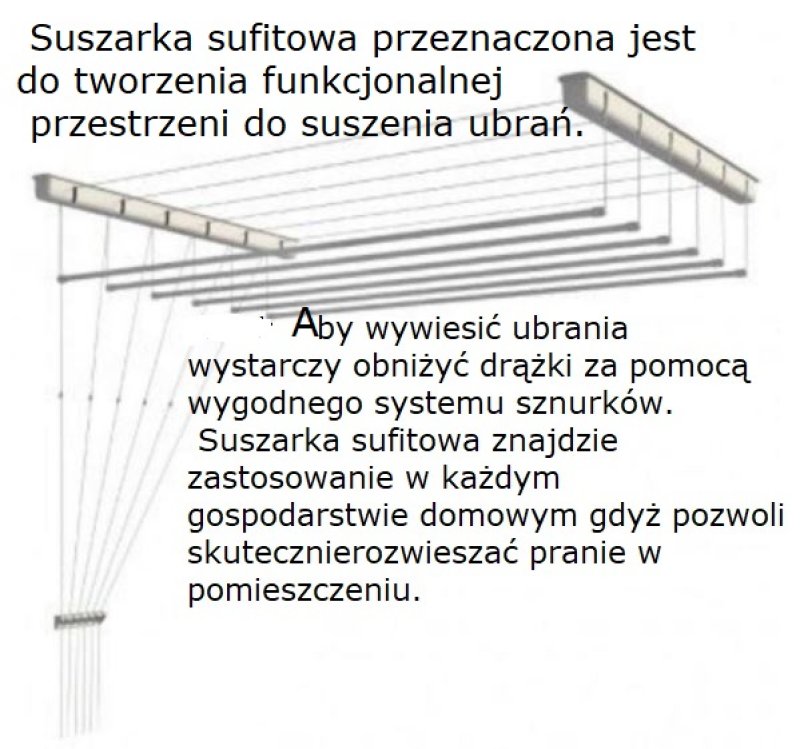 Suszarka podsufitowa,szybki montaż suszarek. - 03