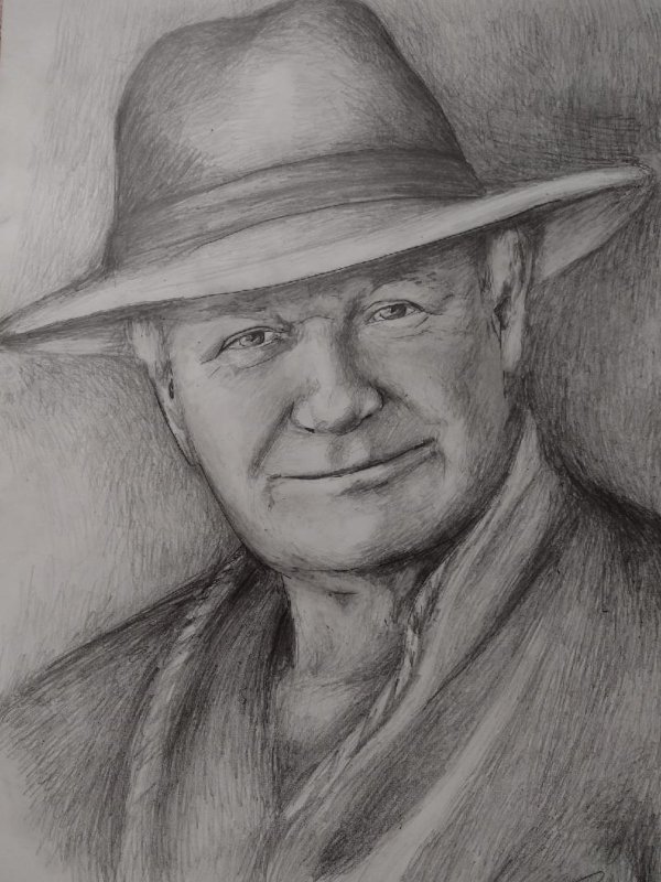 Portret ze zdjęcia ołówkiem lub kredkami - 01