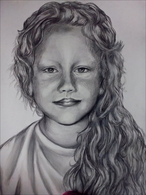 Portret ze zdjęcia ołówkiem lub kredkami - 08