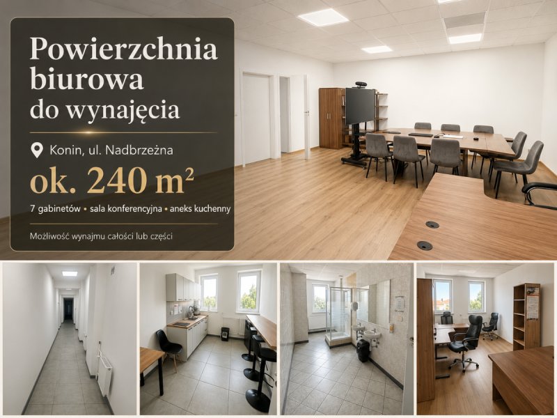Biuro 240 m kw. Konin, ul. Nadbrzeżna 7 gabinetów - 03 Biuro 240 m kw. Konin, ul. Nadbrzeżna 7 gabinetów - 03