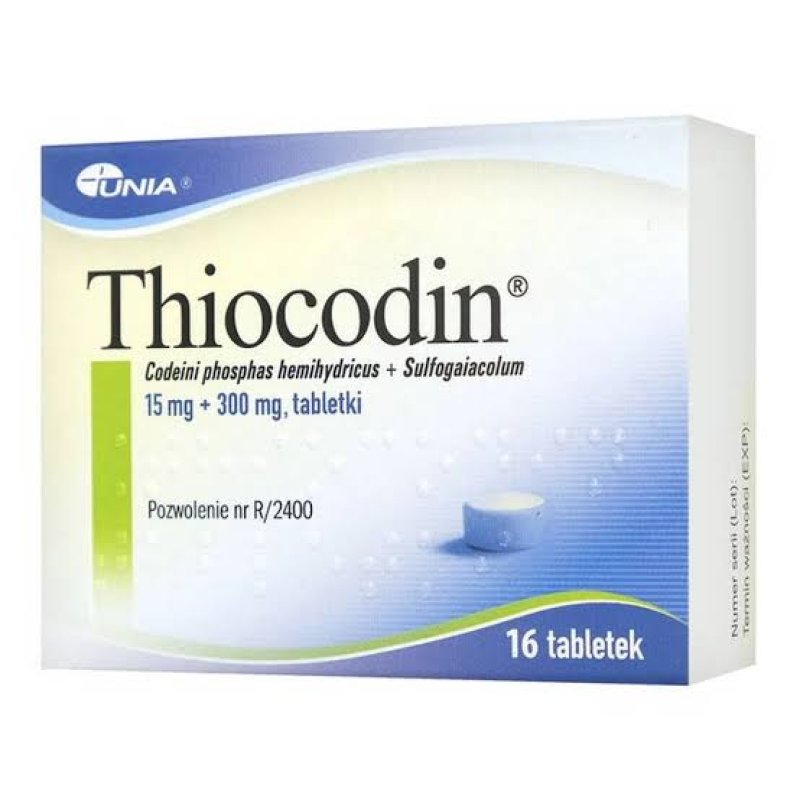 Tabletki Unia Thiocodin 15 mg+300mg 16 tabletek