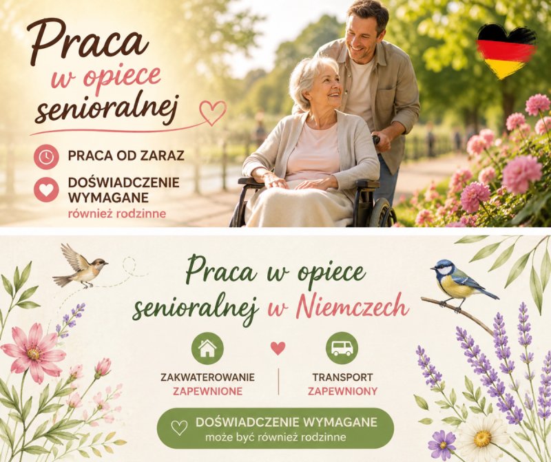 Stabilna praca w Niemczech przy opiece