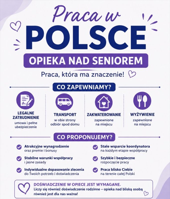 Praca w opiece nad seniorem w Polsce
