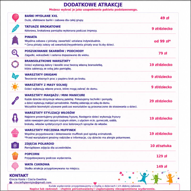 Animacje dla dzieci i młodzieży Ciocie FigleMigle - 01