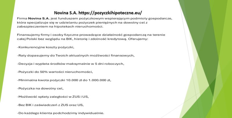 Novina SA fundusz pożyczkowy - 01