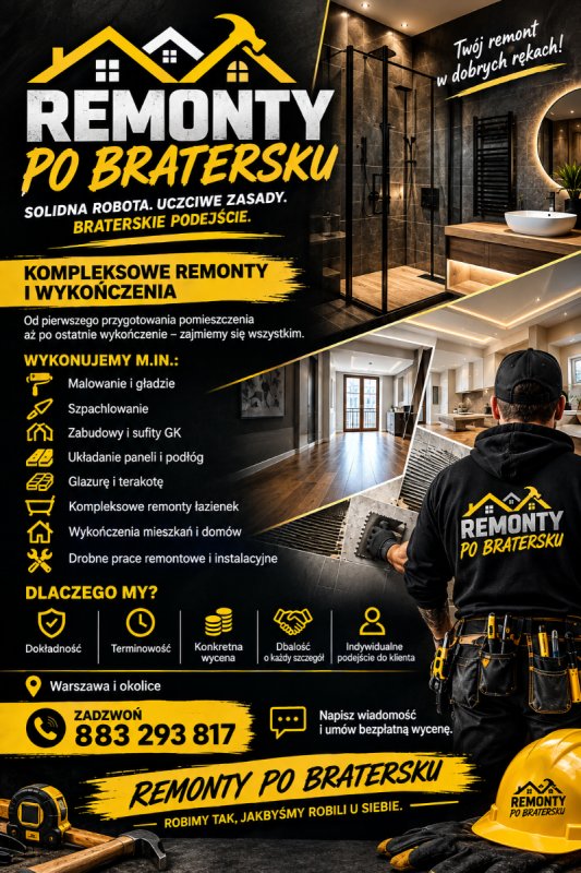 Remont Mieszkań Malowanie Szpachlowanie Panele - 01