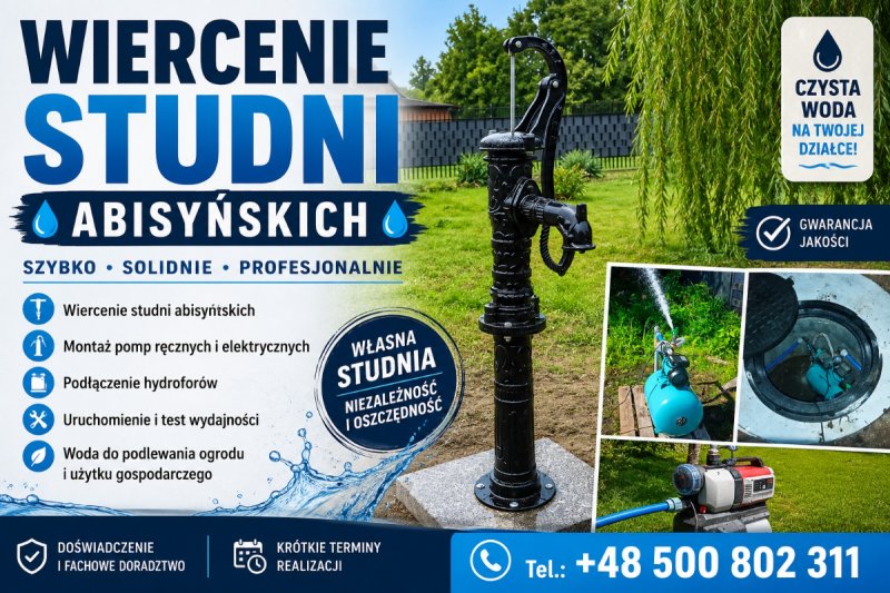 Wiercenie studni abisyńskich